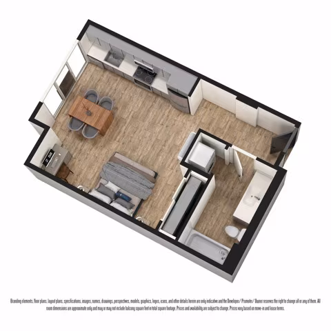 Studio C 0-208 floor plan